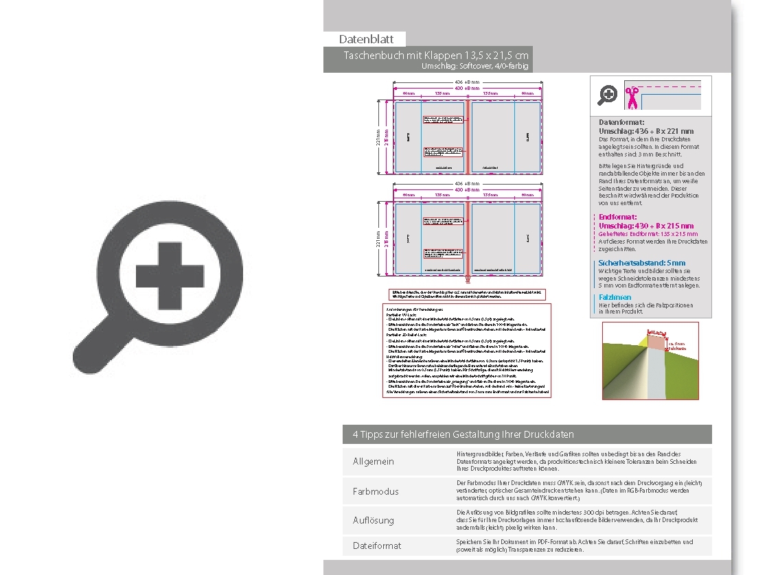 Product Bild taschenbuch_mit_klappen__13_5_x_21_5_cm_hoch__umschlag_4_0-farbig_cmyk__inhalt_424_seiten_1_1-farbig_schwarz