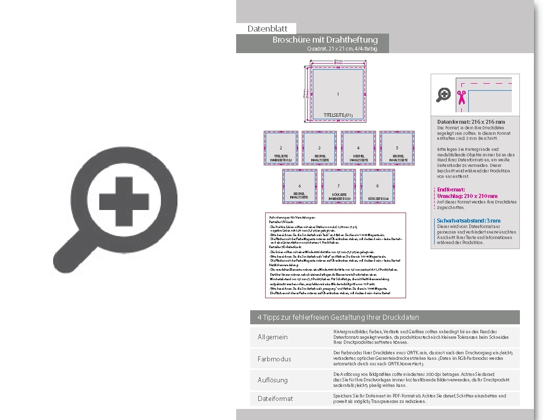 Product Bild brosch__re_mit_drahtheftung__endformat_quadrat_21_0_cm_x_21_0_cm__124-seitig