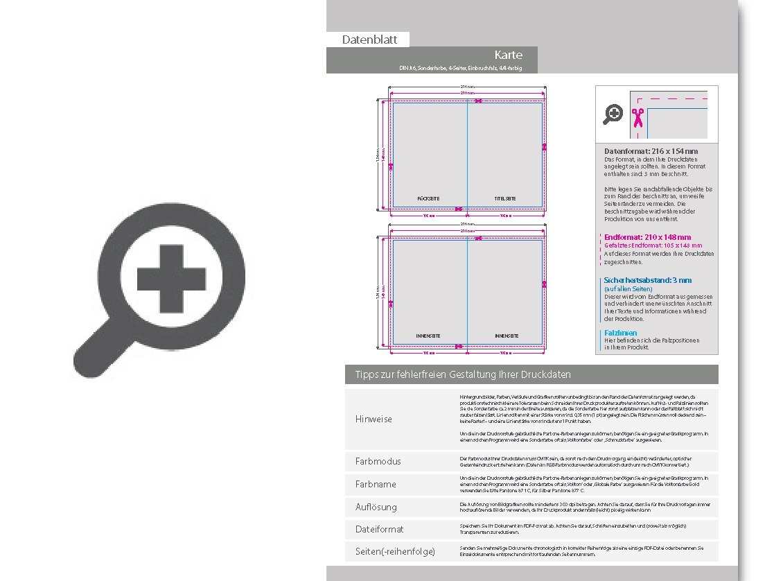 Product Bild trauerkarte_din_a6_4-seiter_4_4_farbig_+_sonderfarbe_gold